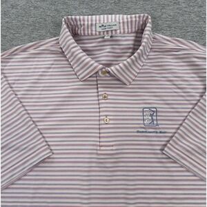 Peter Millar Polo Shirt Mens XXL Pink Blue Summer Comfort TPC Danzante Bay Golf